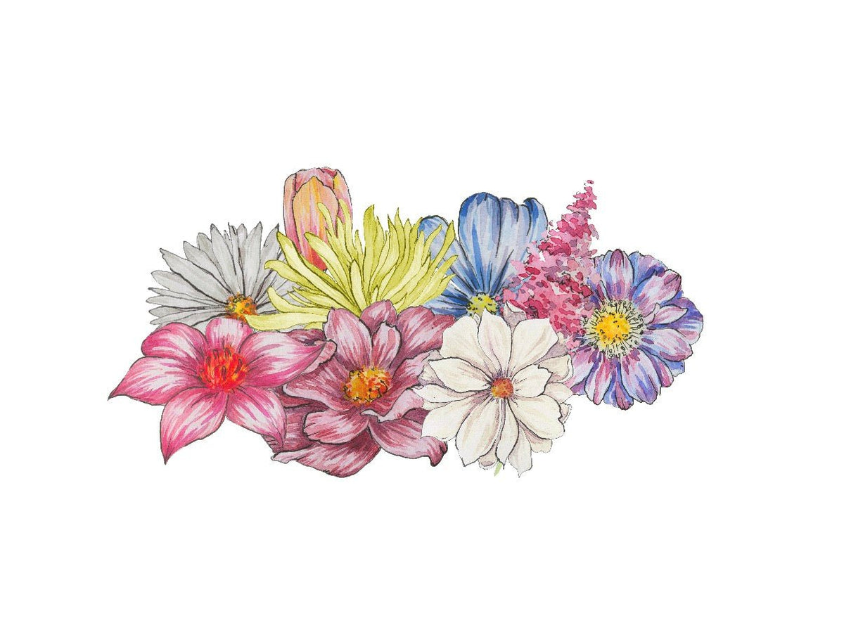Watercolor Flower Crowns - Cover-Alls Decals
