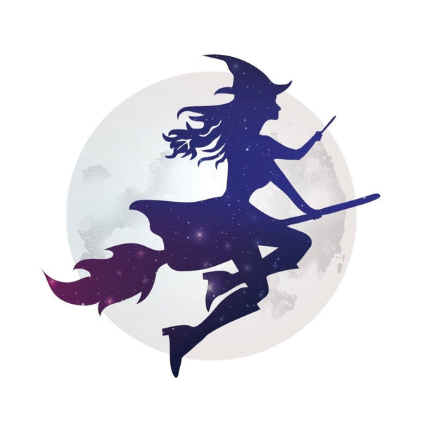 Young Witch on Broomstick - Cover-Alls Decals