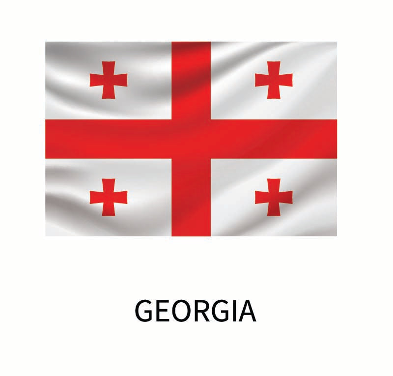 Cover-Alls Flags of the World decals featuring a white field with a large red cross and four smaller red crosses in each quadrant.