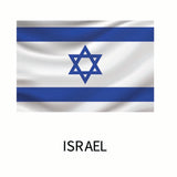 Cover-Alls Flags of the World Decals with two horizontal blue stripes and a blue Star of David on a white background, labeled 