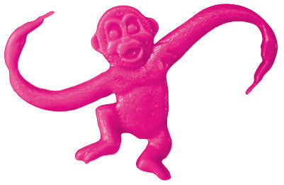The Cover-Alls Decals Barrel of Monkeys Decals feature fun pink monkey shapes with smiling faces and curved arms—ideal for fans of the classic game or adding playful style to your favorite items.