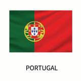 Cover-Alls Flags of the World Decals featuring a green and red background divided vertically, with the national coat of arms centered on the boundary. The word 