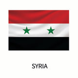 The national flag of Syria, featured on the Cover-Alls 
