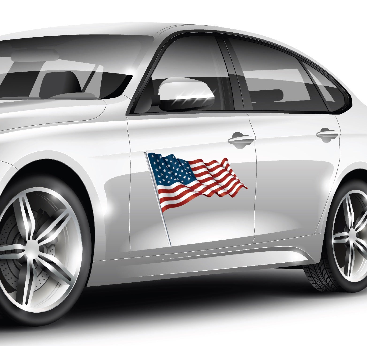 American Flag Decal — CoverAlls Decals