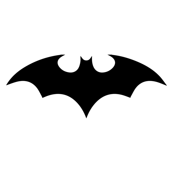 A stylized black Bat superhero symbol on a green background, resembling the Cover-Alls bat hero logo.