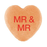 Orange heart-shaped Candy Hearts with 