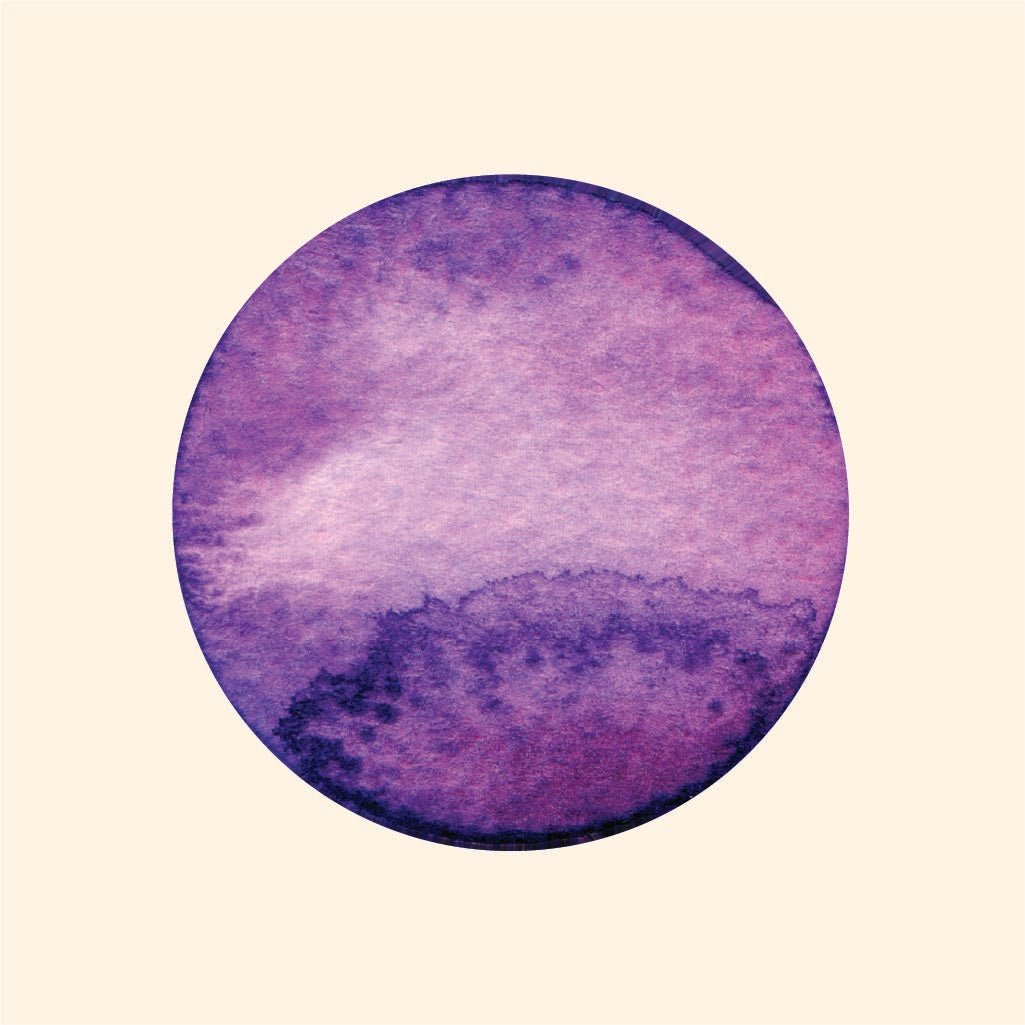 Circular Dot Decals with a gradient of vibrant purple tones isolated on a light background by Cover-Alls.