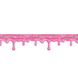 A horizontal decorative strip of Cover-Alls Dripping Pink Icing with Confetti Sprinkles Decal against a plain background.