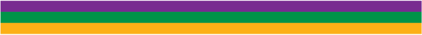 Horizontal stripes in purple, green, and yellow with a festive Mardi Gras flair, forming a three-color block pattern can be found on the Mardi Gras Stripe Decal by Cover-Alls.