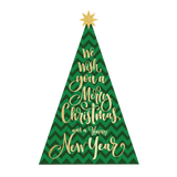Graphic of a Cover-Alls Modern Christmas tree decal with the text 