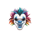  Clown with Rainbow Spiky Hair