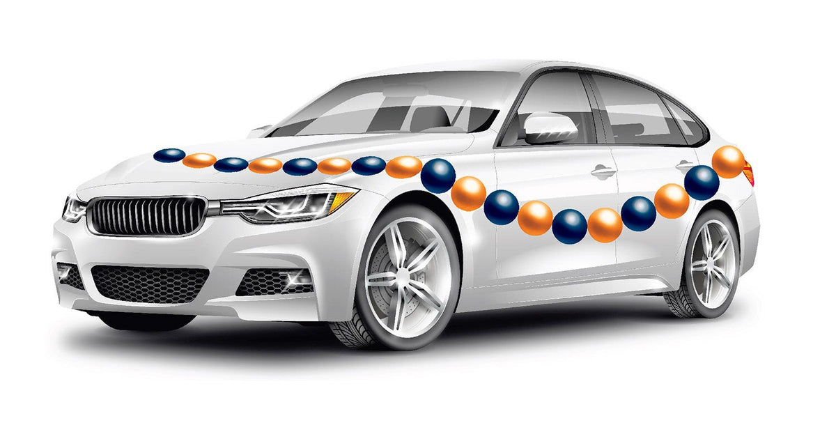 Auburn Tigers Colors Beads - Car Floats Reusable Car Decals