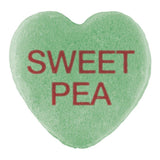 Green heart-shaped Candy Hearts with 