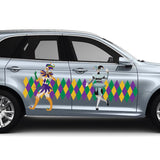 Carnival Jesters - Car Floats Reusable Car Decals