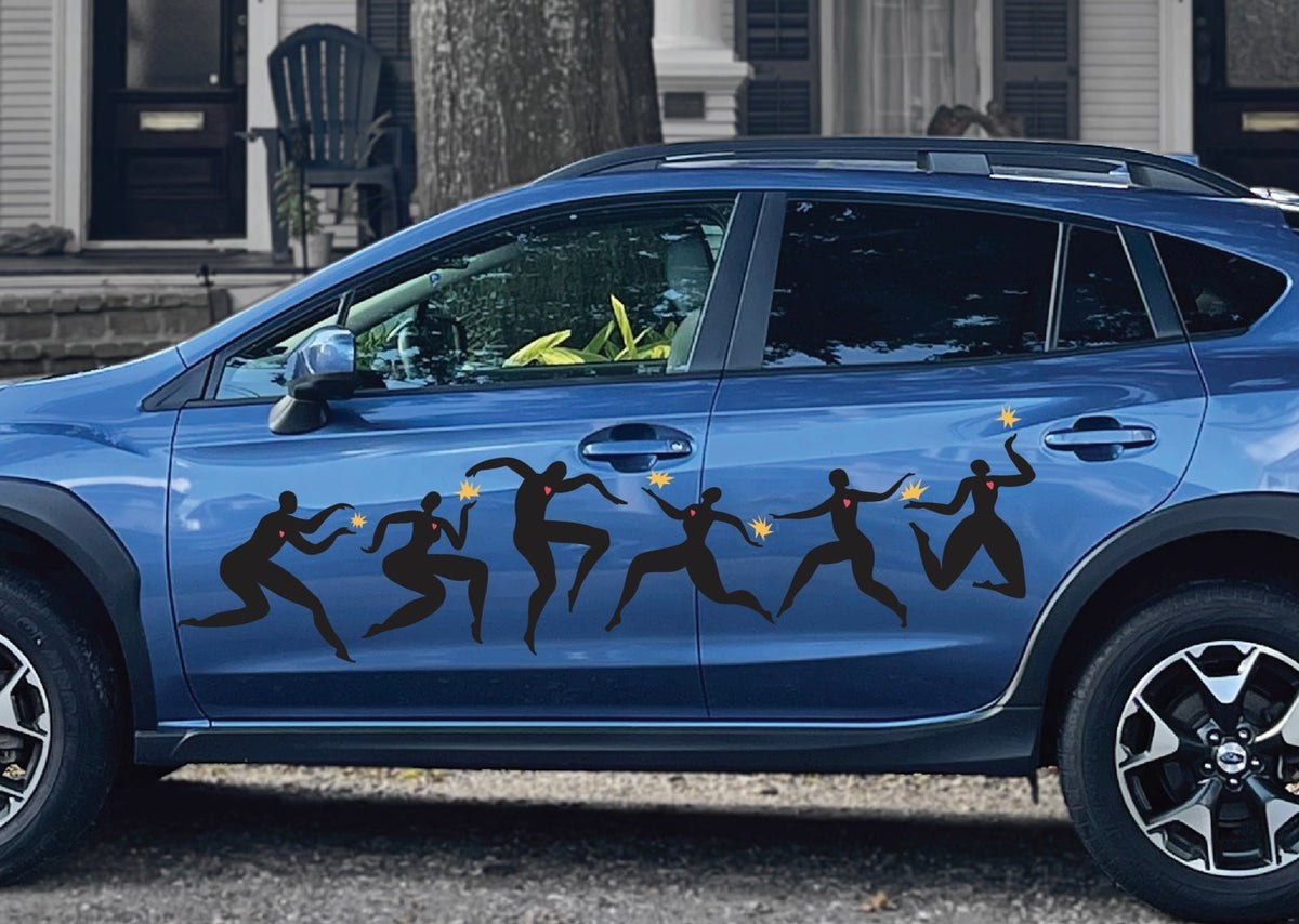 Cutout Modern Dancers a la Matisse - Car Floats Reusable Car Decals