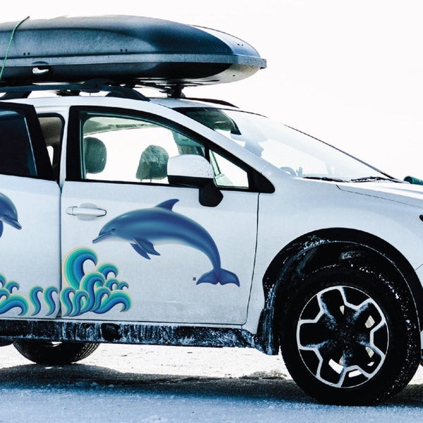 Dolphin Decals - Car Floats Reusable Car Decals