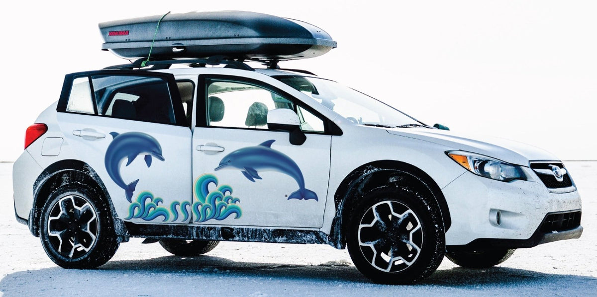 Dolphin Decals - Car Floats Reusable Car Decals