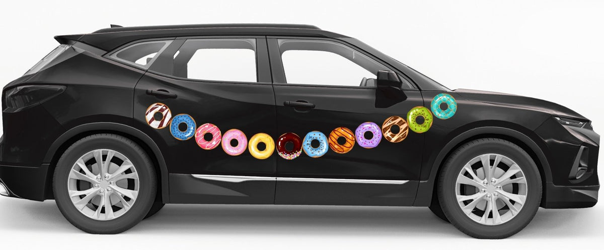 Donut Decals - Car Floats Reusable Car Decals