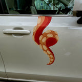 A car with Eight Terrifying Tentacle Halloween themed Decals by CoverAlls on the side of it.
