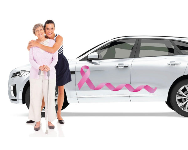 Elegant trailing cancer ribbons - Car Floats Reusable Car Decals