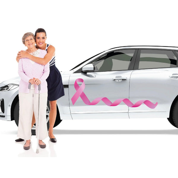 Elegant trailing cancer ribbons - Car Floats Reusable Car Decals