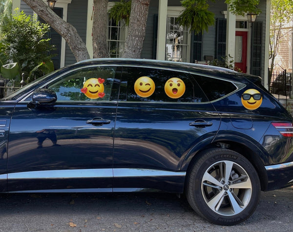 Emoji Decals - Car Floats Reusable Car Decals
