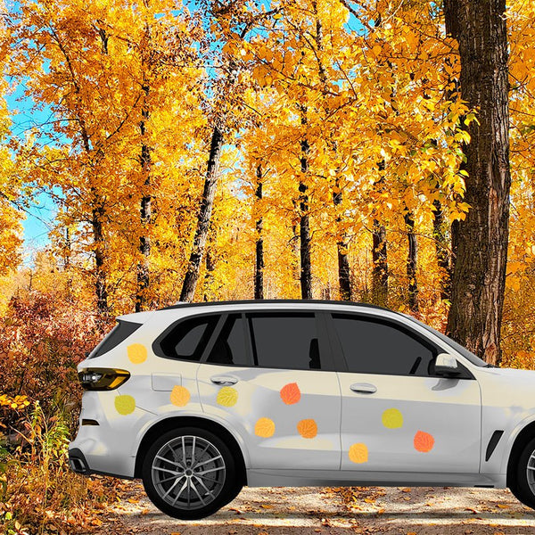 Fall Aspen Leaves - Car Floats Reusable Car Decals