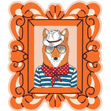 French Animal Portraits - Car Floats Reusable Car Decals