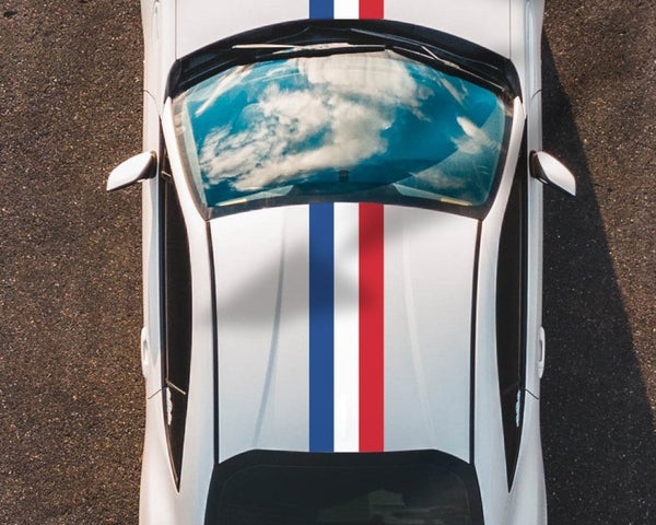 French colors stripes - Car Floats Reusable Car Decals
