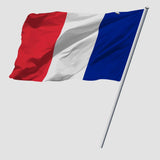 French Flag Flowing in Wind - Car Floats Reusable Car Decals