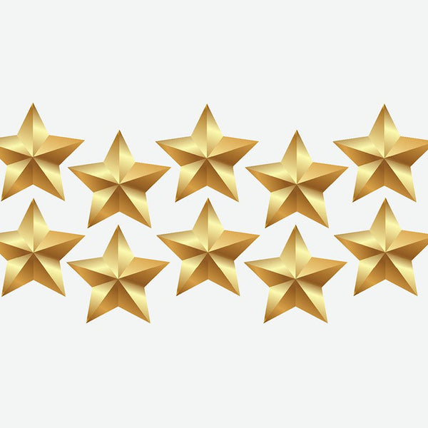 Gold 5 pointed star - Car Floats Reusable Car Decals