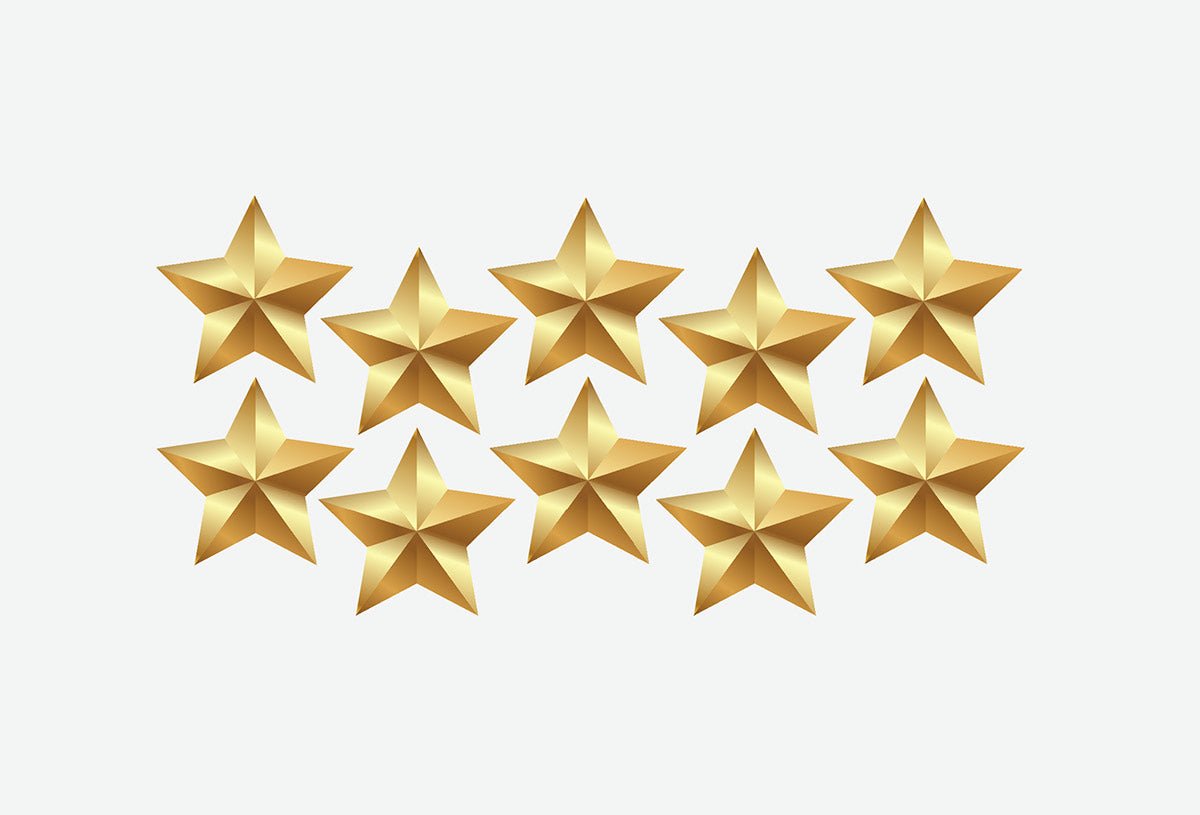 Gold 5 pointed star - Car Floats Reusable Car Decals