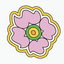  Groovy Flower — pink/yellow