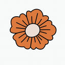  Orange Happy Flower