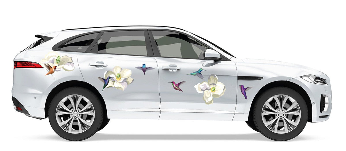 Hummingbirds - Car Floats Reusable Car Decals