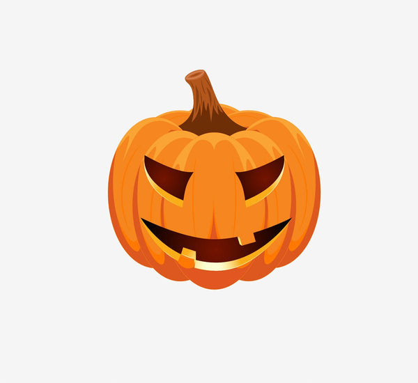 Cover-Alls Jack O' Lantern Pumpkin Decals with a smiling face on a plain white background.