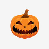 A Halloween themed decal featuring a CoverAlls jack o lantern on a white background.