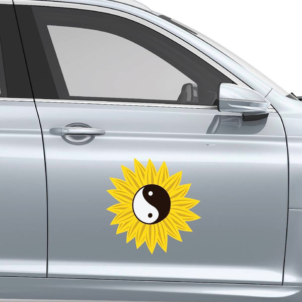 Large Hippie Sunflower - Car Floats Reusable Car Decals