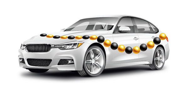 Missouri Tigers Colors Beads - Car Floats Reusable Car Decals
