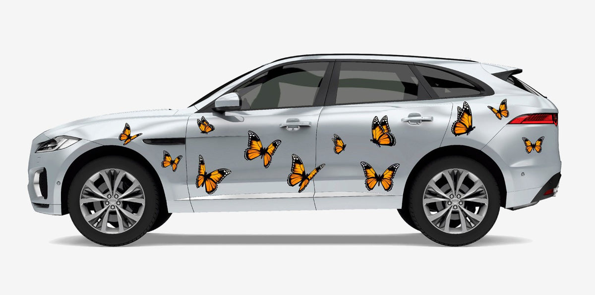 Monarch Butterflies - Car Floats Reusable Car Decals