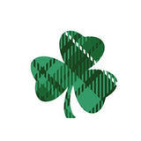 Pack of 4 Large Plaid Clovers and 5 Small Green Clover Decals - Car Floats Reusable Car Decals