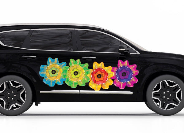 Parade Petunias - Car Floats Reusable Car Decals