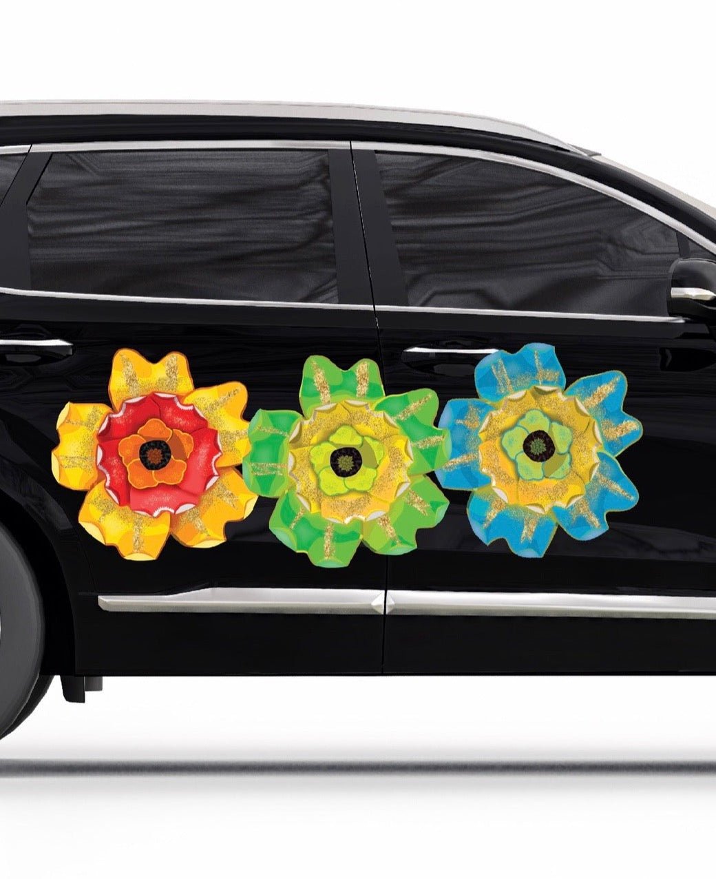 Parade Petunias - Car Floats Reusable Car Decals