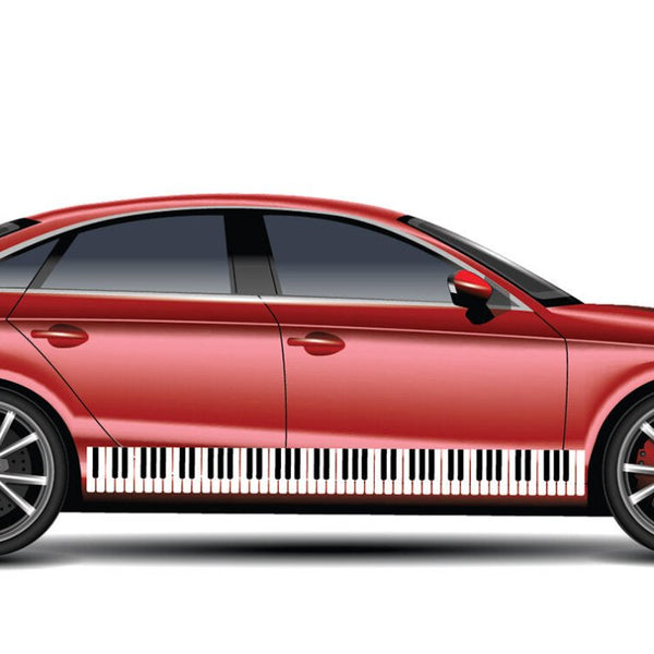 Piano keys - Car Floats Reusable Car Decals