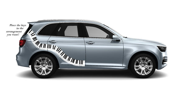 Piano keys - Car Floats Reusable Car Decals