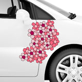 Pink Flower Spray - Car Floats Reusable Car Decals