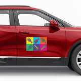 Pop Art Crawfish - Car Floats Reusable Car Decals