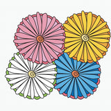 Psychedelic Daisies - Car Floats Reusable Car Decals