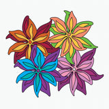 Psychedelic Lilies - Car Floats Reusable Car Decals