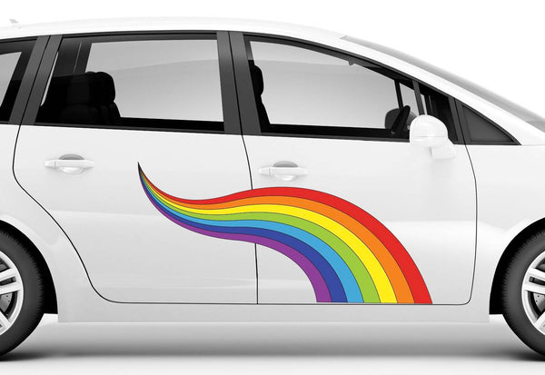 Rainbow Curve - Car Floats Reusable Car Decals